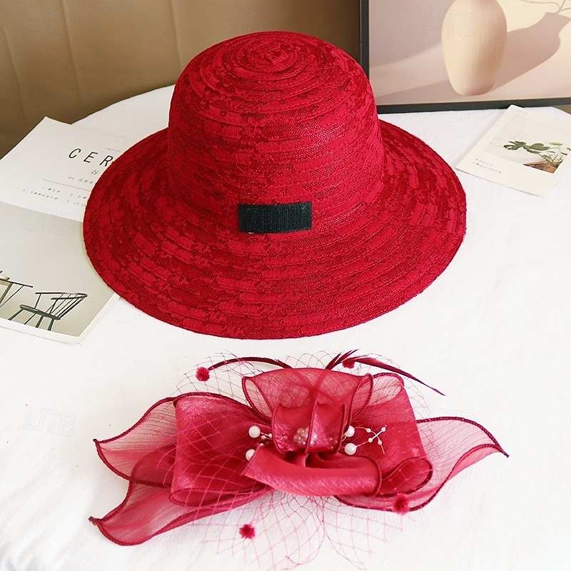 Palarie Poliester Nuntă Zi de Naștere Elegant Epocă Drăguţ Cu Dantelă Diadema Articole Pentru Cap 2026 - $16.49 –P5