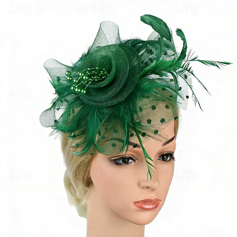 Fascinadores Rede Casamento Aniversário Vintage Estilo bonito Retro Com Penas Capacete Chapéu de 2026 por $17.49 –P6