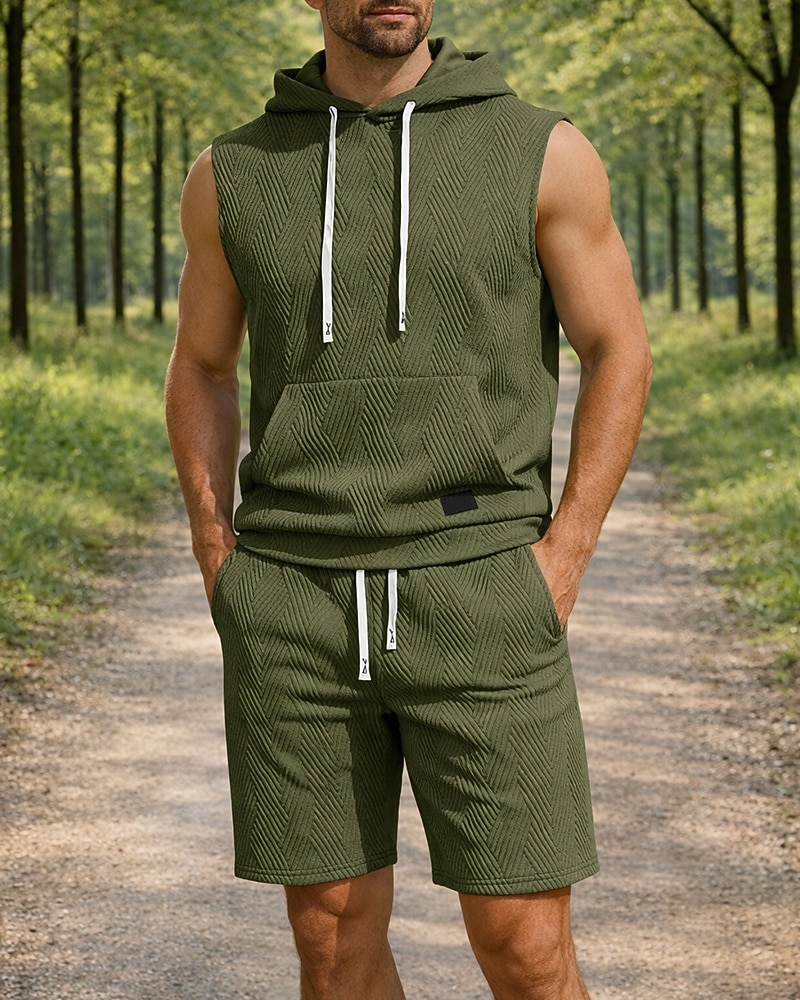 Hombre Tracksuit Vestimenta para correr Trajes de entrenamiento Correa 2 Piezas Color sólido Conjunto de ropa deportiva Verano Primavera Negro Blanco Entrenamiento de gimnasio Correr Corriendo 2026 - $37.99 –P7