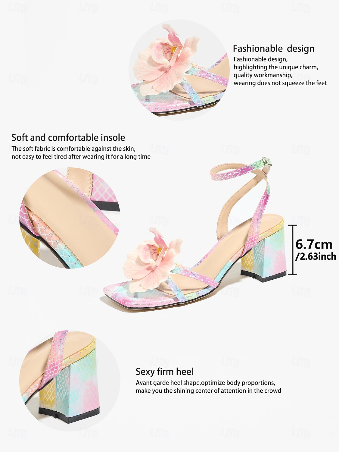 Women's Romantic Purple Floral High Heels - Elegant 3D Flower Strappy Sandals with Stiletto Heel for Luxury Cruise Vacations, Yacht Parties & Summer Evening Galas 2026 - $46.99 –P3