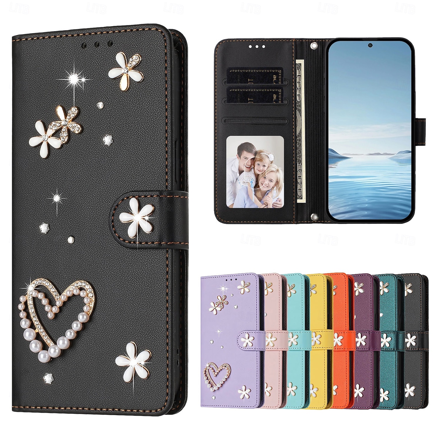 telefono Custodia Per Samsung Galaxy S26 S26 Plus S26 Ultra per Donna Ragazza con Supporto Slot per Carte Fiore Floreale TPU Pelle PU del 2026 a $17.99 –P1