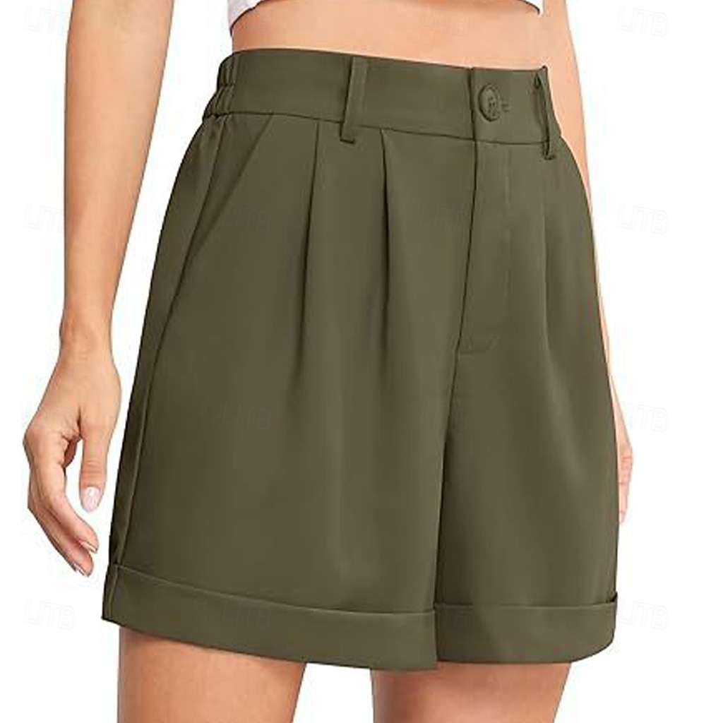 Mujer Bermudas Pantalón corto Pantalones cortos de verano Pantalones cortos de playa Vacaciones Moda Casual / Diario Corto Alta cintura Cremallera Bolsillo Cintura elástica Comodidad Secado rápido 2026 - $33.99 –P16