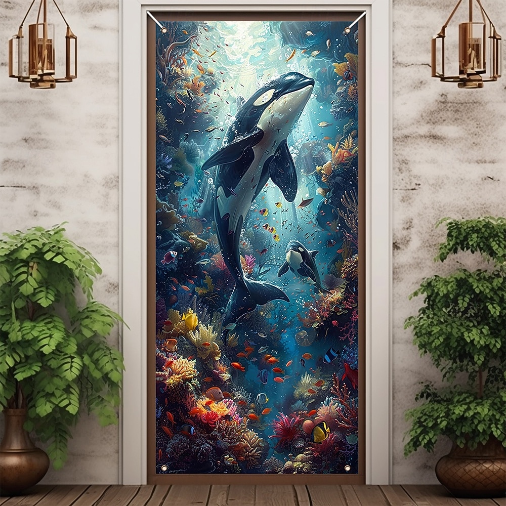 Posters Door Cover Outdoor Banners Dolphin Vacation 3D Party Dorm Teens Room College Dorm Guys Man Cave Frat Bedroom Shooting Backgrounds Home Decor 2026 - $17.99 –P1