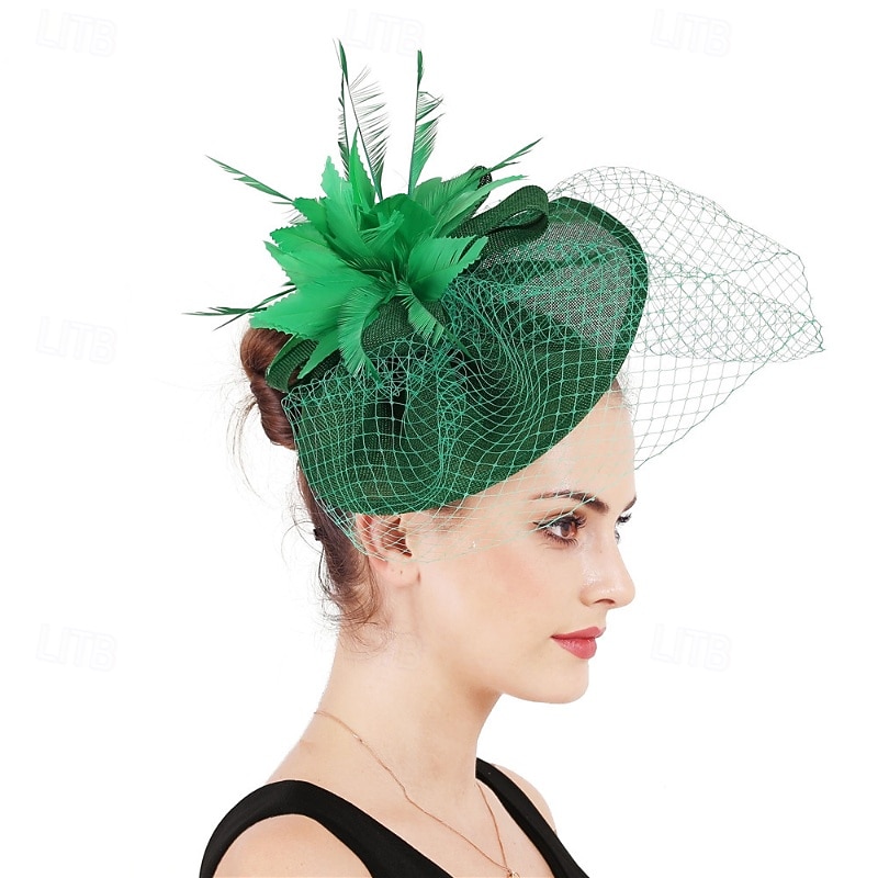Fascinators Net Wedding Birthday Elegant Vintage Cute With Feather Tulle Headpiece Headwear 2026 - $22.99 –P16