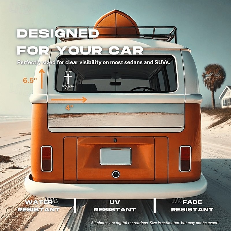 5 Stück – Ich kann es nicht, aber ich kenne jemanden – christlicher Jesus-Kreuz-Autoaufkleber aus Vinyl für Auto, Wand, Fenster, Fahrzeug, wetterfest, viral 2026 - $16.99 –P6