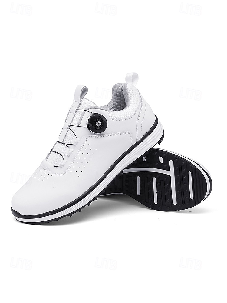 Men's Golf Shoes with Adjustable BOA Fit System – Premium Faux Leather, Stylish White Design for Golf & Outdoor Sports 2026 - $84.99 –P8