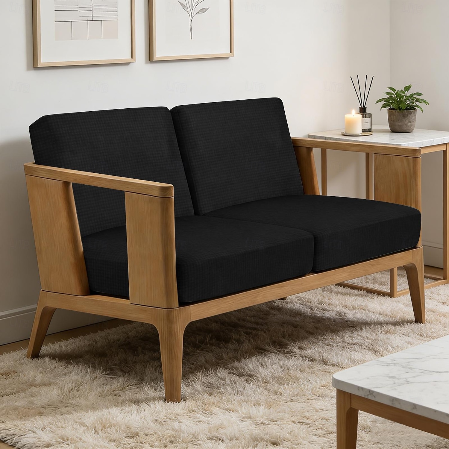 4 stuks stretch kussenhoezen voor buiten, 100% waterdicht, vervangende hoezen voor tuinbanken en -sofa's, wasbare en herbruikbare meubelbeschermers. 2026 - $45.99 –P8
