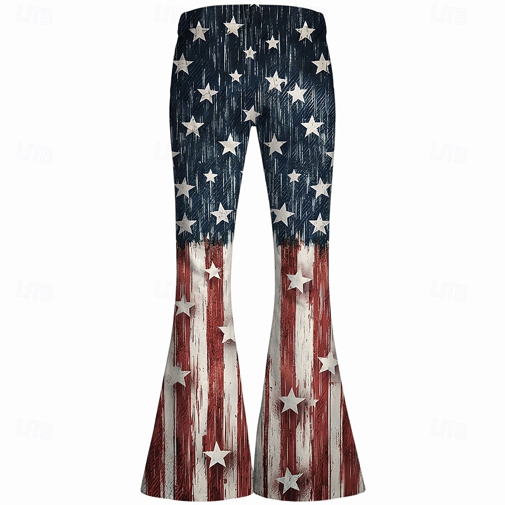 250° anniversario USA Retrò Vintage Anni '70 Pantaloni Pantaloni a zampa d'elefante Hippie Disco Vita alta Zigzag Costume Per donna Mascherata 4 Luglio Feste Giorno dell'Indipendenza Adulti Pantaloni del 2026 a $35.99 –P3