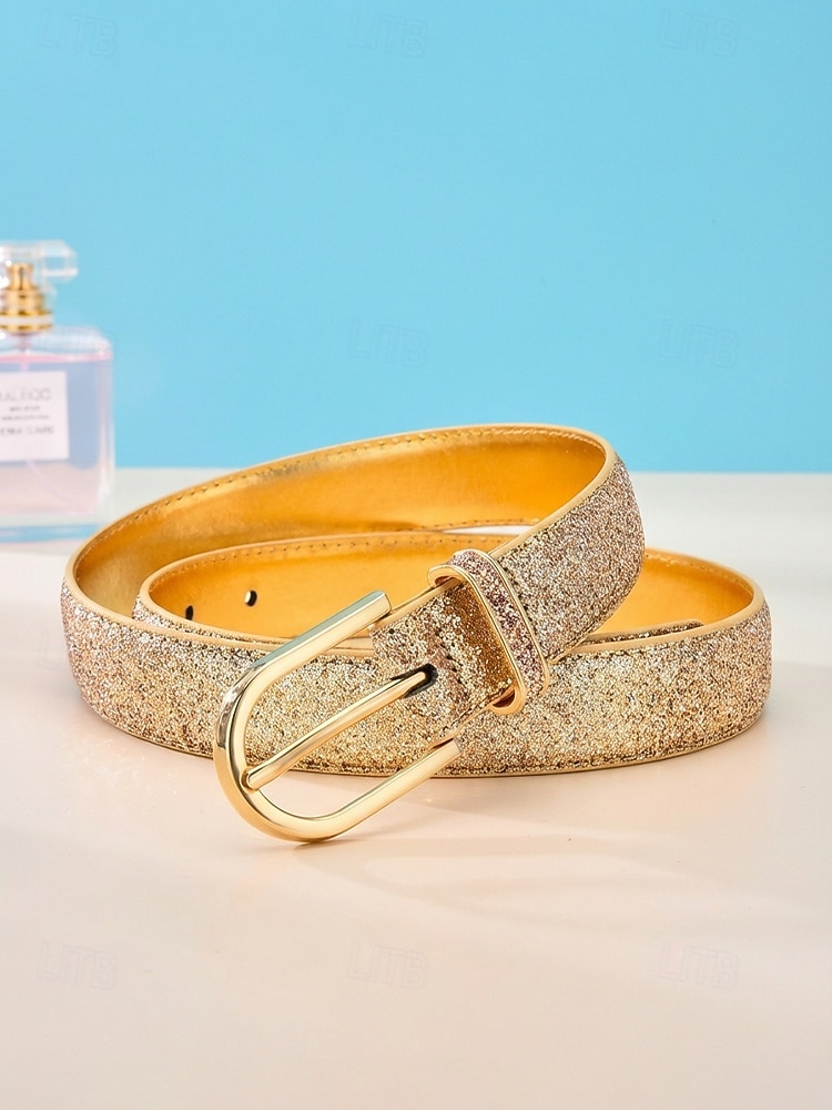 cintura da donna in similpelle, colori oro e argento, regolabile, accessorio elegante per abbigliamento casual quotidiano, viaggi e vacanze del 2026 a $11.99 –P7
