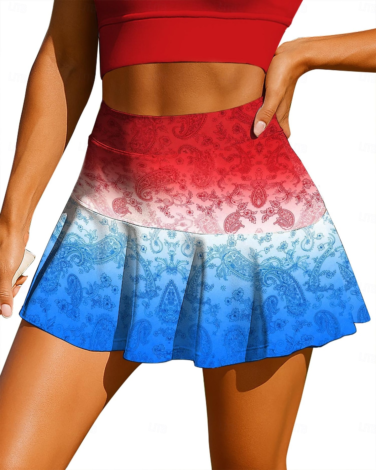 250° anniversario dell'America Giornata dell'indipendenza Per donna Paisley Sfumatura Bandiera Nazionale Gonne da tennis Senza Maniche Patchwork Tasca 2 in 1 UPF50+ Resistente ai Raggi UV Multistrato del 2026 a $20.99 –P3