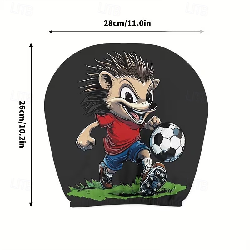 2 db rajzfilmfigura, focimeccs mintás fejtámla huzat autóba, belső dekoráció, rugalmas kialakítás, univerzális illeszkedés, alkalmas napi ingázásra és családi kirándulásokra, tökéletes szórakoztató 2026 - $8.99 –P25