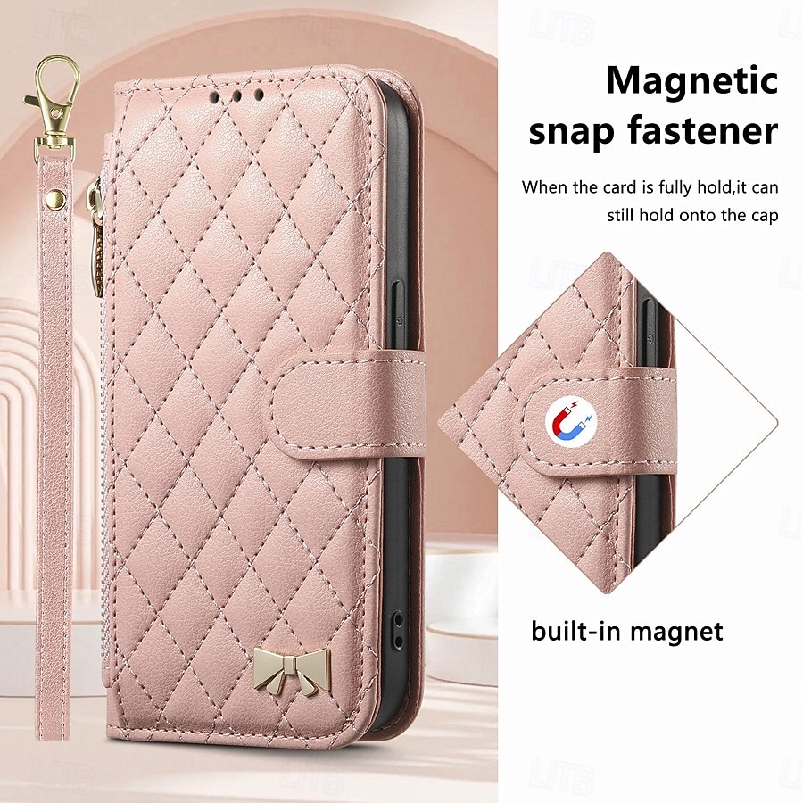 Phone Case For Samsung Galaxy S26 S26 Plus S26 Ultra Wallet Case Flip Cover Zipper with Wrist Strap Kickstand Retro TPU PU Leather 2026 - $19.99 –P18