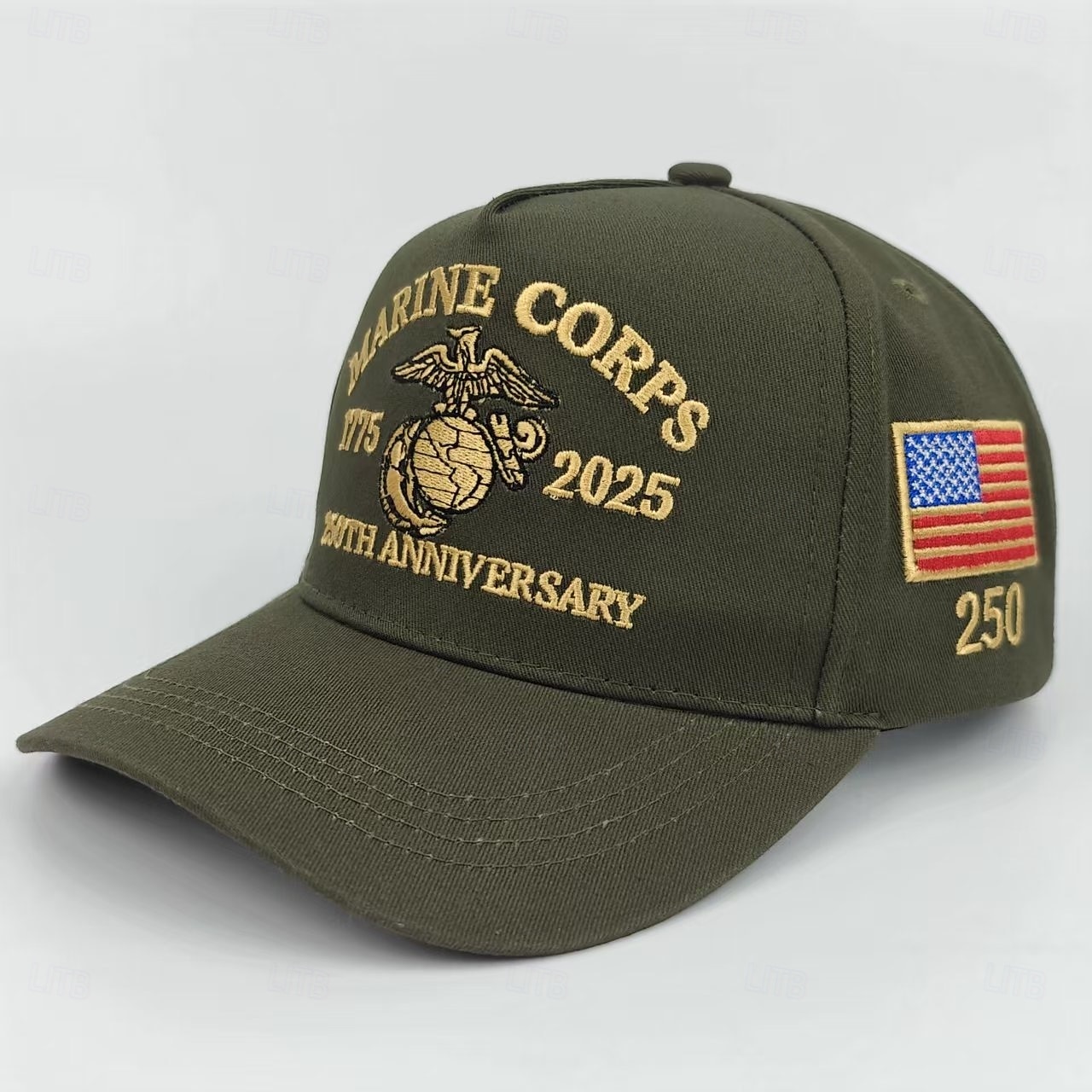 Gorra de béisbol unisex con el 250 aniversario de la independencia, portátil, transpirable, para uso diario, para exteriores, con bandera bordada en la calle. 2026 - $13.99 –P16