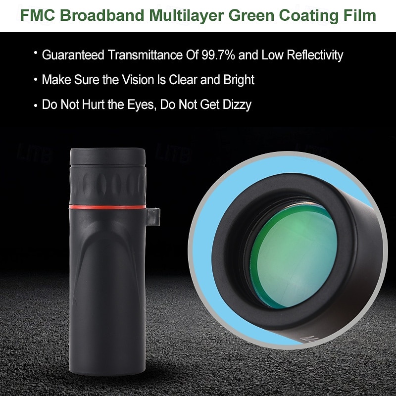 High Power 2000x25 Monocular Telescope with Smartphone Adapter, Compact Waterproof Pocket Monocular for Adults Kids Bird Watching Hunting Camping Travel Concerts, HD BAK4 Prism FMC Lens 2026 - $16.48 –P5