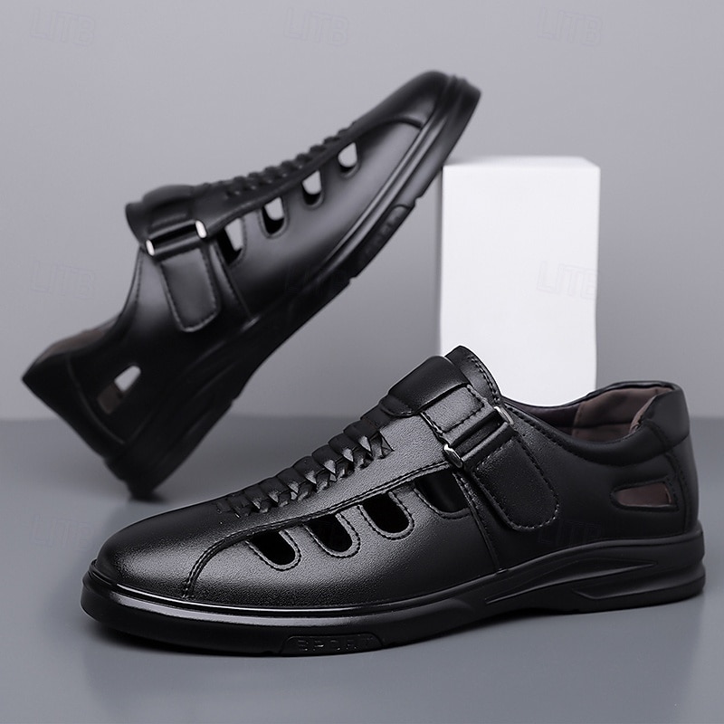 Sapatos casuais masculinos marrons com fivela e recortes, confortáveis para caminhada, ideais para uso diário, viagens, dirigir, escritório, looks casuais de negócios, fins de semana e estilo elegante. de 2026 por $42.99 –P7