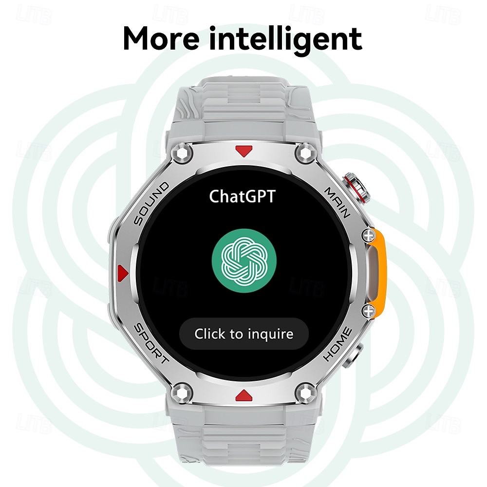 Nuovo smartwatch impermeabile 5 ATM, ideale per attività all'aperto, monitoraggio sportivo, pagamenti PayPal, chiamate Bluetooth, schermo HD da 1,45" 466*466, smartwatch indossabile 2025 del 2026 a $76.99 –P17