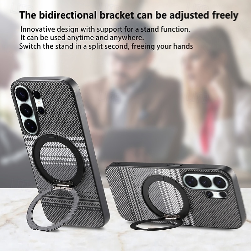 Phone Case For Samsung Galaxy S26 S25 Edge S24 FE S23 Ultra Plus A56 A36 A26 A16 A35 5G A15 Magnetic Adsorption with Stand Holder Shockproof TPU PU Leather 2026 - $16.99 –P9