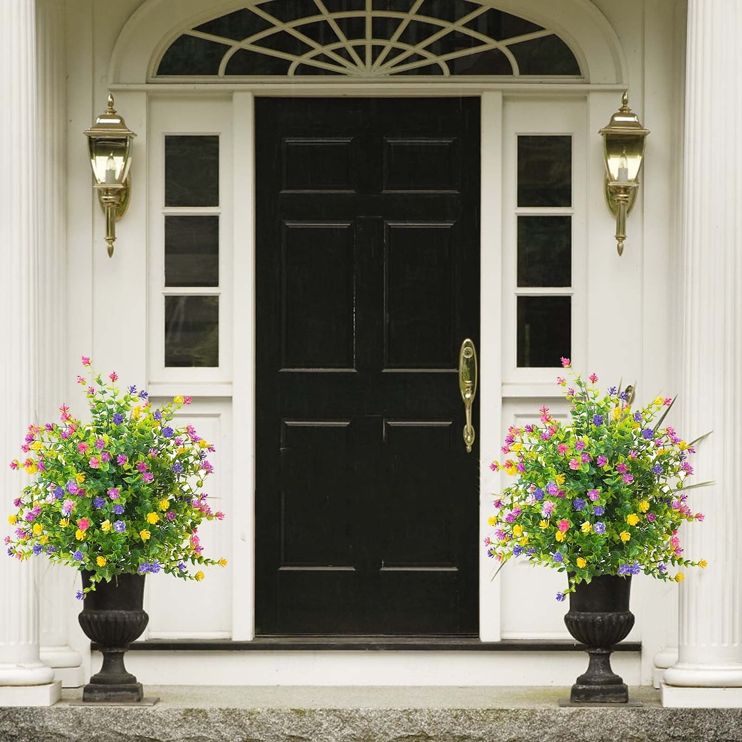 Estaca de flor artificial de 56 cm (22 polegadas) para decoração de jardim com camélias multicoloridas. &Decoração de jardim em plástico resistente que não desbota, para todas as estações. de 2026 por $25.99 –P9