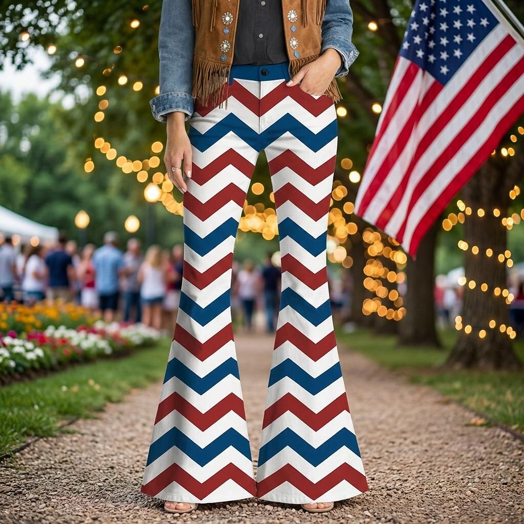 250° anniversario USA Retrò Vintage Anni '70 Pantaloni Pantaloni a zampa d'elefante Hippie Disco Vita alta Costume Per donna Mascherata 4 Luglio Feste Giorno dell'Indipendenza Adulti Pantaloni del 2026 a $35.99 –P1