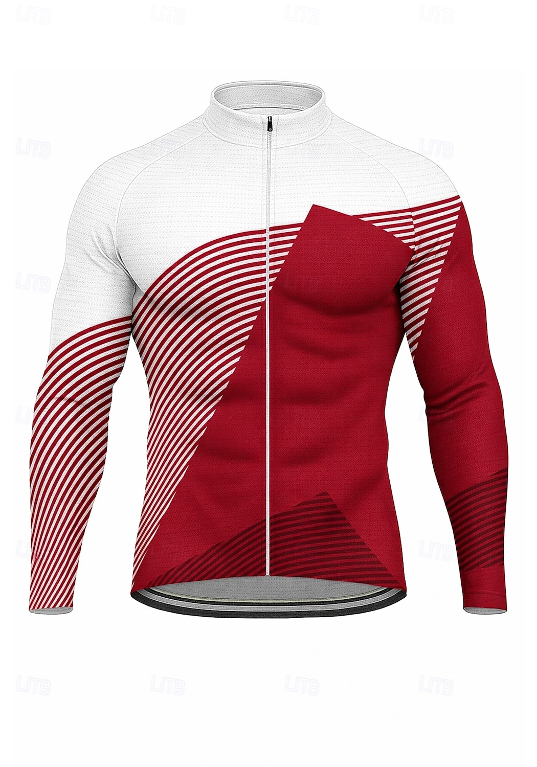 Homme Hauts Maillot de cyclisme Graphique Géométrique manche longue Cyclisme Maillot Top avec 3 poches arrière Soleil Protection solaire Écran solaire Séchage Rapide Des sports Bleu Rouge Orange de 2026 ? $34.99 –P4