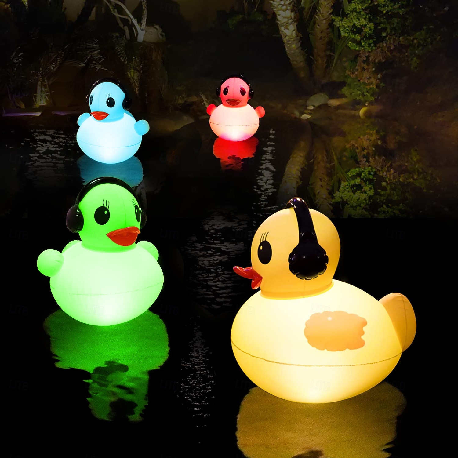 1 Pc Outdoor Solar Waterproof Inflatable PVC Duck Pool Light, Decorative LED Lamp for Garden, Yard, Lawn, Pond, Patio – Summer, Party & Beach Ambient Landscape Lighting 2026 - $30.99 –P3