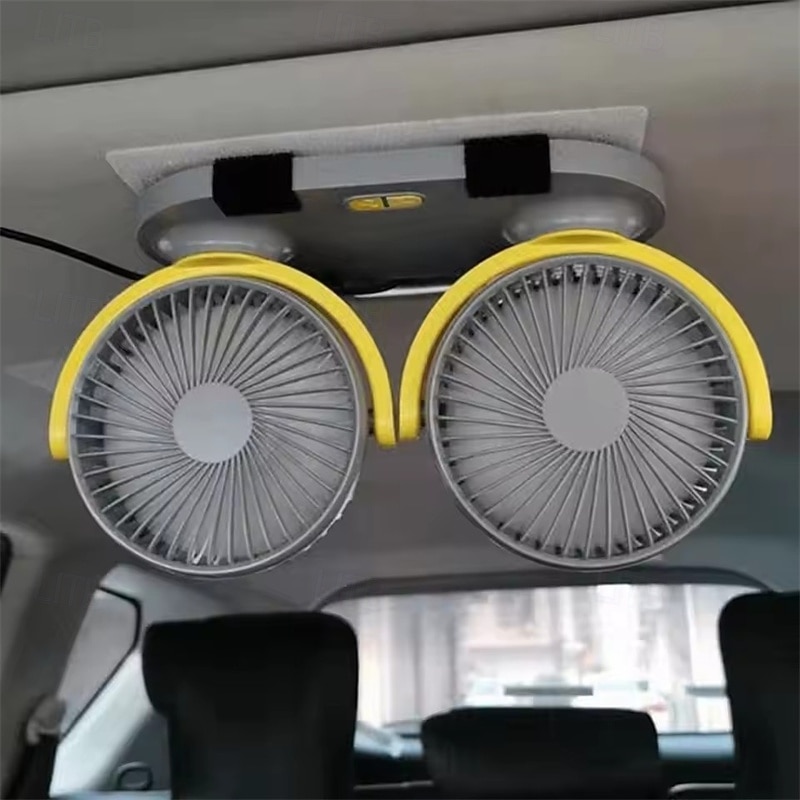 Car USB Fan Cooling Car Fan Dual Head Car Fan 3 Speeds Adjustable For Auto Cooler Air Fan Car Accessories Fan 2026 - $39.99 –P3