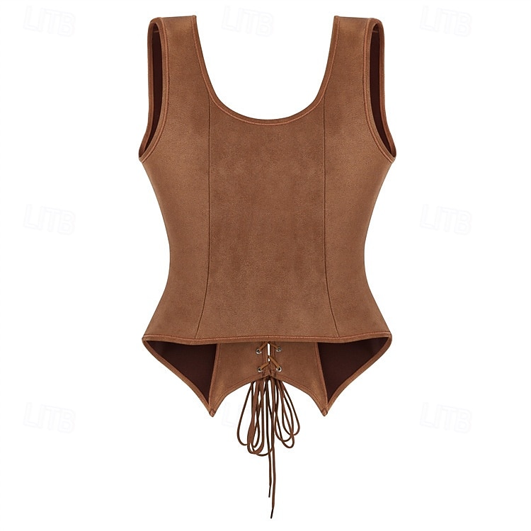 Middeleeuws Renaissance Cottagecore Korset Lijfje Piraat Viking Boers Veters Kostuum Dames Keltisch Fantasie Halloween Carnaval Prestatie LARP Ren Faire Volwassenen Korset 2026 - $26.99 –P3
