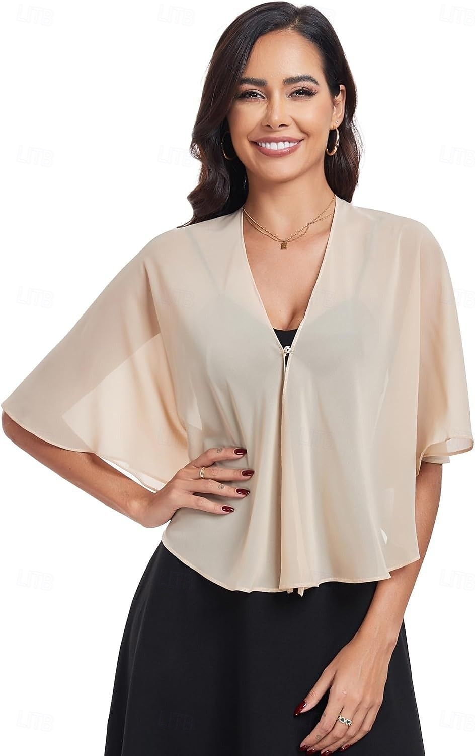 Women's Wrap Shrug Mother's Wraps Bridal's Wraps Wedding Guest 's Wraps Elegant Ladies Formal Style Sleeveless Chiffon Wedding Wraps With Pure Color For Daily Summer 2026 - $22.99 –P3