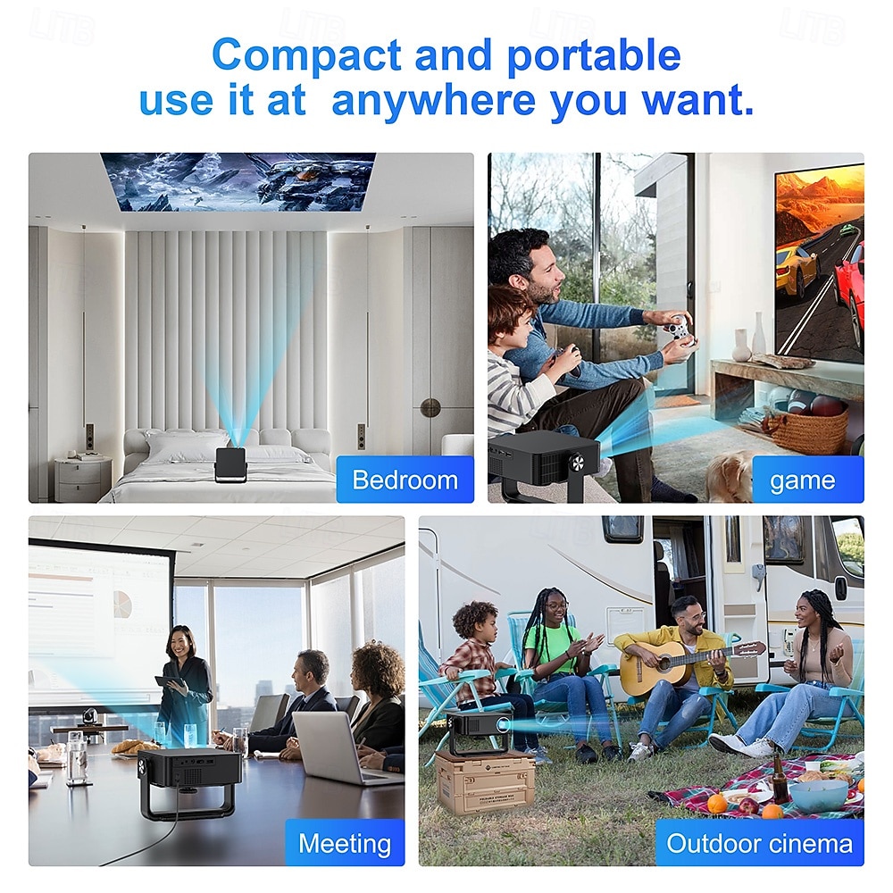Native 1080P 5G Smart Projector, 8K Supported Android 13.0 Movie Projector for Soccer Watch Party, HDR 10+ Home Theater for Football Tournament, Stadium Experience for Championship Game Night 2026 - $181.99 –P12