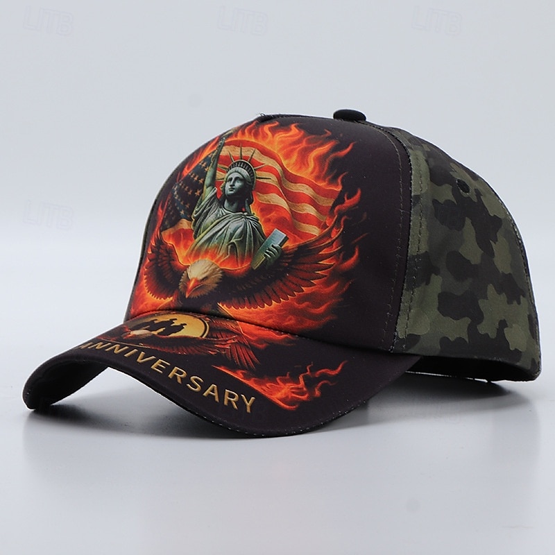 Casquette de baseball commémorative du 250e anniversaire des États-Unis, motif patriotique de la Statue de la Liberté &motif d'aigle à tête blanche, feu &Casquette unisexe ajustable à motif drapeau de 2026 ? $21.99 –P3