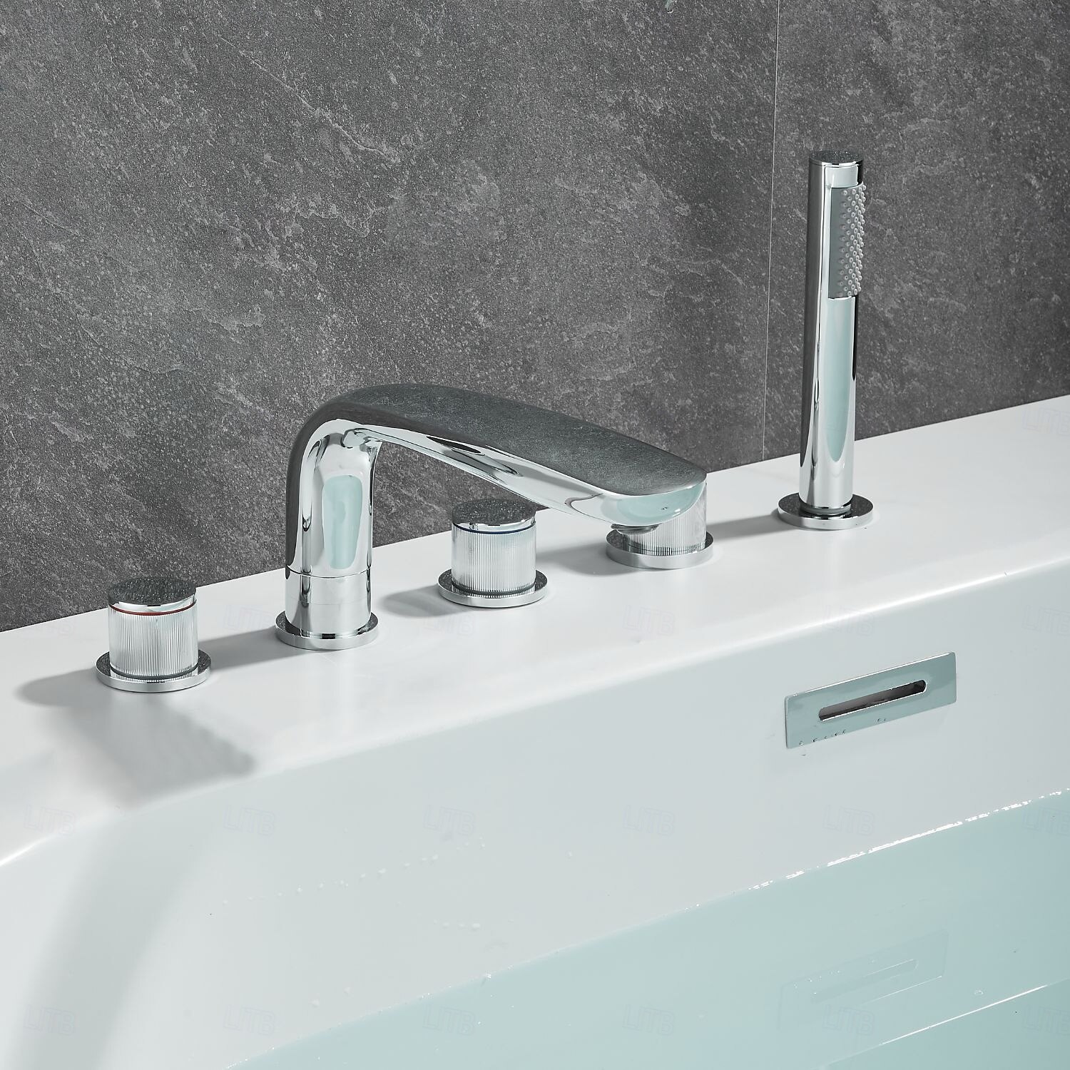 Badekarskran - Moderne Krom Frittstående Messing Ventil Bath Shower Mixer Taps 2026 - $579.89 –P1