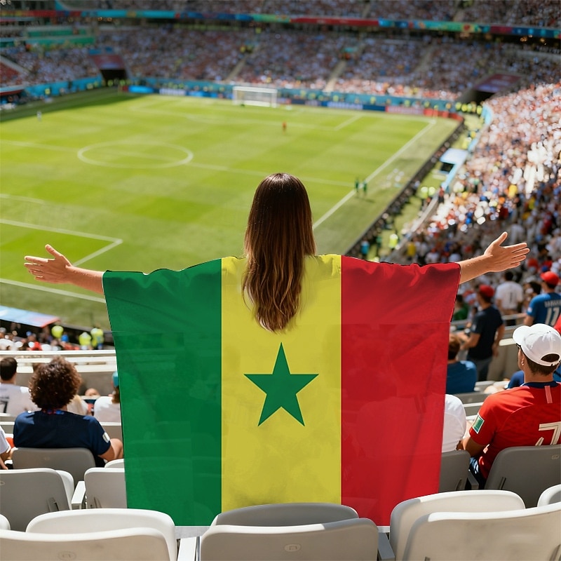 Partita mondiale di calcio 2026 Mantello Costume Bandiera Ventilatori Adulti Unisex Feste Partita di calcio Evento di calcio Vestirsi del 2026 a $17.49 –P15