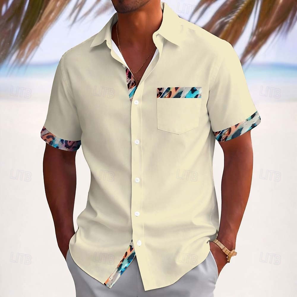 Per uomo Colorato Motivo Geometrico Camicia Camicia Estiva Camicia con Bottoni Manica Corta Moda Casual All'aperto Vacanza Abbigliamento Quotidiano Estate Primavera Collo ripiegato Stampa 3D camicie del 2026 a $25.99 –P3