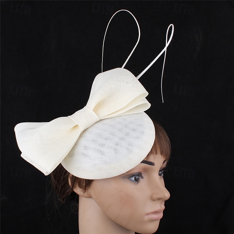 Fascinator Lino Matrimonio Elegante Vintage Carino Con Fiocco Copricapo Copricapo del 2026 a $34.99 –P11