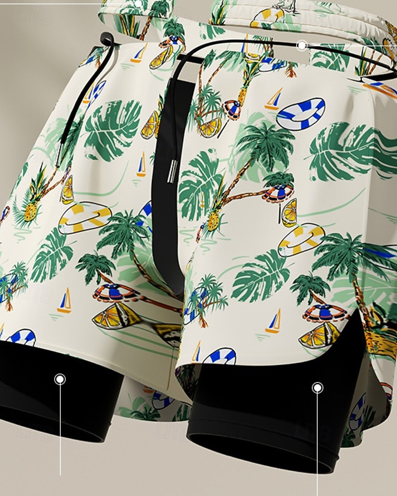 Mujer Regular Bañador Natación Corto Bañadores Pantalones Tropical Correa 2 en 1 con forro de compresión Secado rápido Elástico Transpirable Sin Mangas Bañadores Prendas de abajo Surf Buceo Natación 2026 - $13.99 –P3