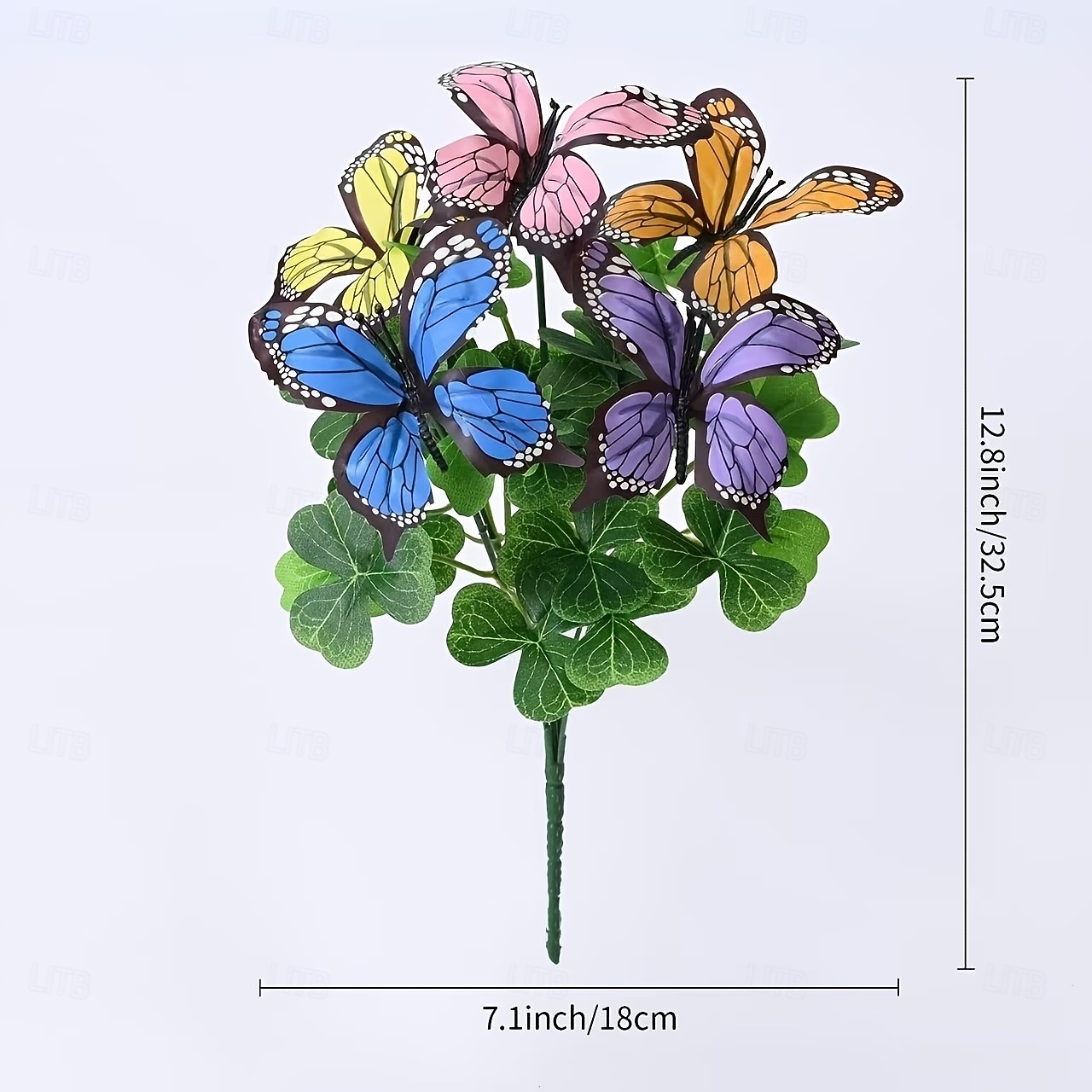 6 svazků motýlích květin s různými barvami, venkovní simulace plastových dekorativních květin, limitovaná edice motýlích kyticí pro domov, hotel, kancelář, svatbu, večírek, zahradu, verandu, chatu, 2026 - $16.99 –P9