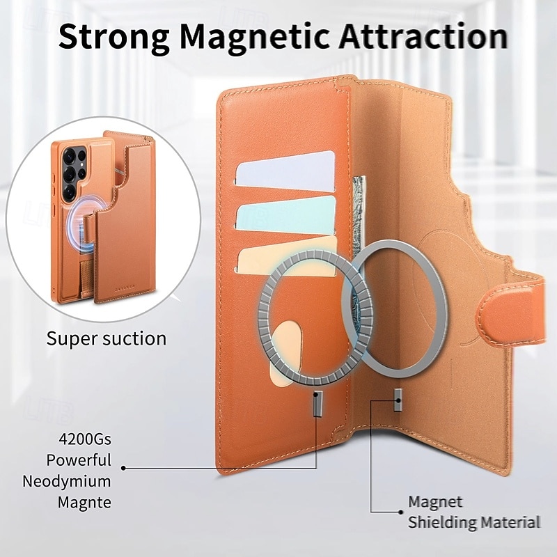 Phone Case For Samsung Galaxy S26 Ultra Plus S25 Ultra Plus S25 Edge S24 Plus Wallet Case with Stand Holder Full Body Protective Shockproof TPU PU Leather 2026 - $23.99 –P19