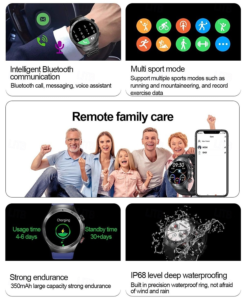 iMosi E800 Smart Watch 1.49 inch Smartwatch Fitness Running Watch Bluetooth Pedometer Call Reminder Activity Tracker Compatible with Android iOS Unisex Hands-Free Calls Waterproof Media Control IP68 2026 - $97.99 –P12