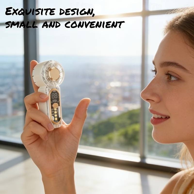 Ventilateur portable de poche, mini ventilateur haute vitesse 22 000 tr/min avec 100 vitesses, autonomie de 24 h, écran LED, ventilateur turbo personnel idéal pour les voyages et les activités de de 2026 ? $21.99 –P5