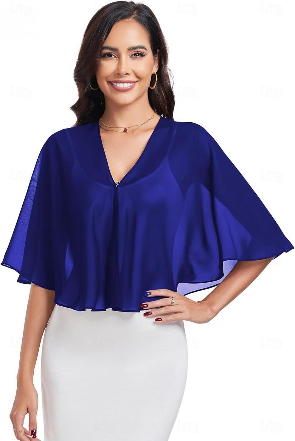 Women's Wrap Shrug Mother's Wraps Bridal's Wraps Wedding Guest 's Wraps Elegant Ladies Formal Style Sleeveless Chiffon Wedding Wraps With Pure Color For Daily Summer 2026 - $22.99 –P4