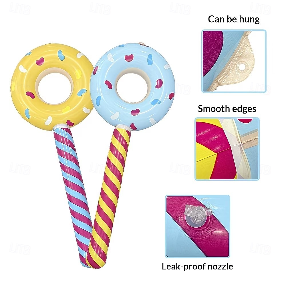 6pcs Inflatable Lollipops in Random Colors, Inflatable Donut Candy, Birthday Party Decorations, Novelty Toys 2026 - $21.99 –P10
