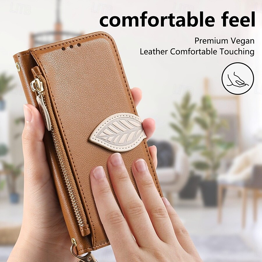 telefoon hoesje Voor Samsung Galaxy S26 S26 Plus S26 Ultra Wallet Card Case Flip cover Rits met polsband Standaard Retro TPU PU-nahka 2026 - $17.99 –P21
