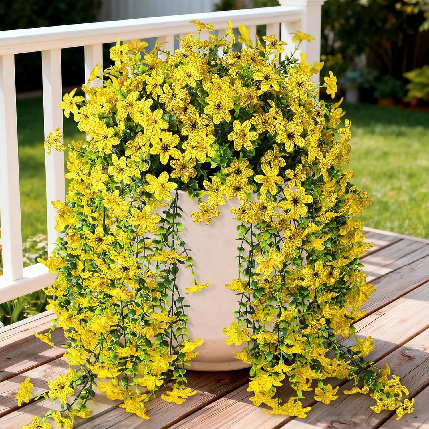 4 Pcs Artificial Hanging Flowers Plants for Outdoor Spring Decoration,Faux Silk Violet with Eucalyptus Leaves,UV Resistant for Outside Home Indoor Planter Porch Patio Balcony Yard Decor 2026 - $21.99 –P10