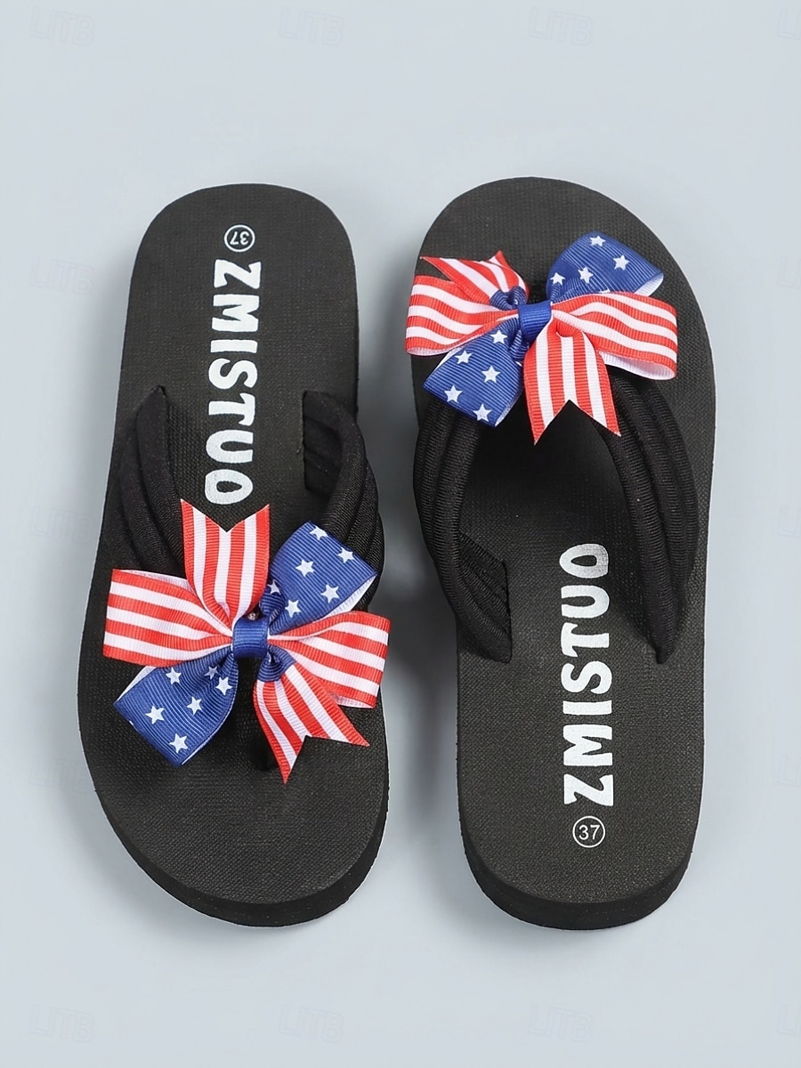 Femmes Occasionnel Quotidien Plage Nœud Talon plat Bout ouvert Occasionnel Tissu A enfiler Rouge Beige Rouge + Bleu de 2026 ? $18.99 –P1