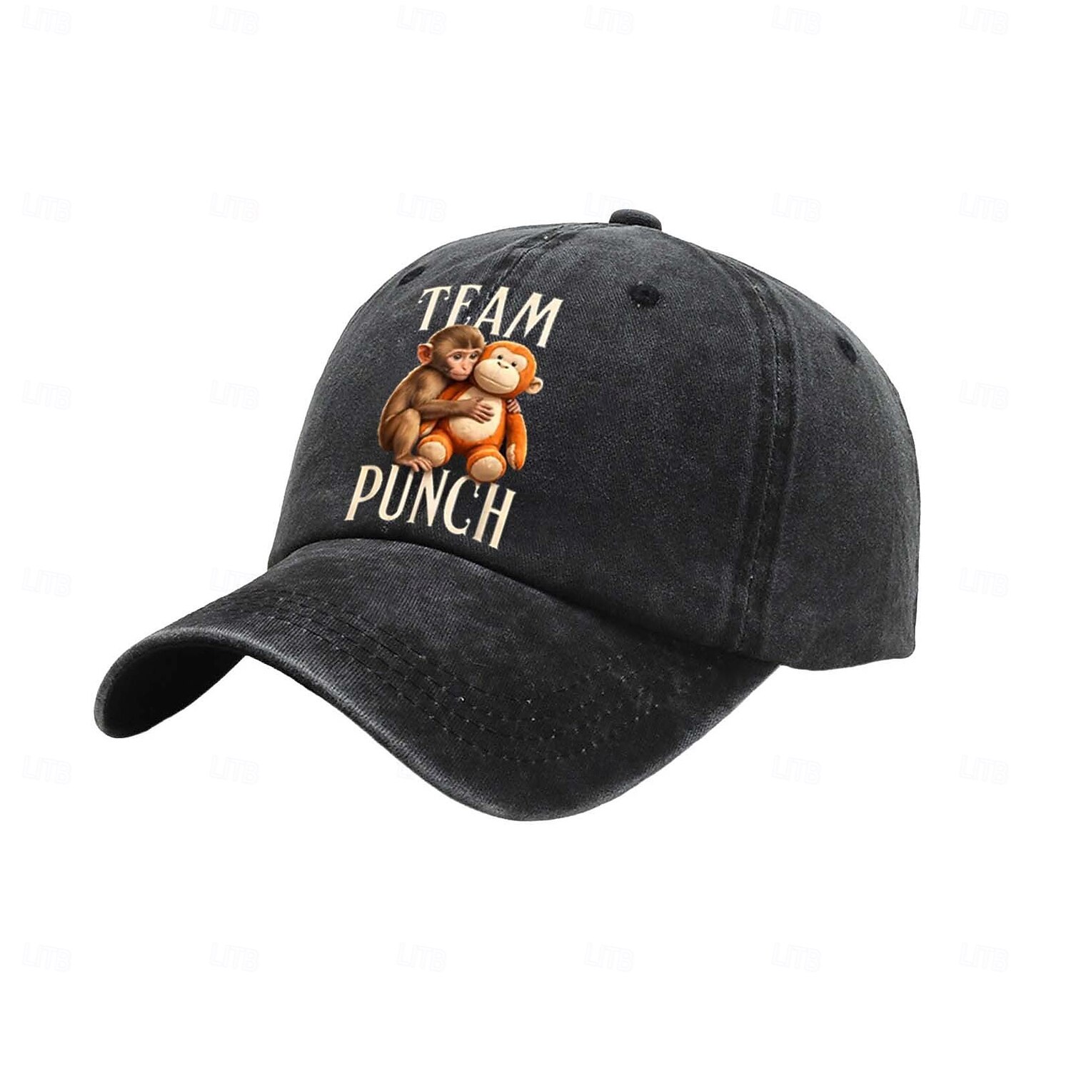 Team Punch Monkey Meme Baseball Cap Grappige Vintage Gewassen Katoenen Verstelbare Vader Pet voor Mannen en Vrouwen 2026 - $16.99 –P14