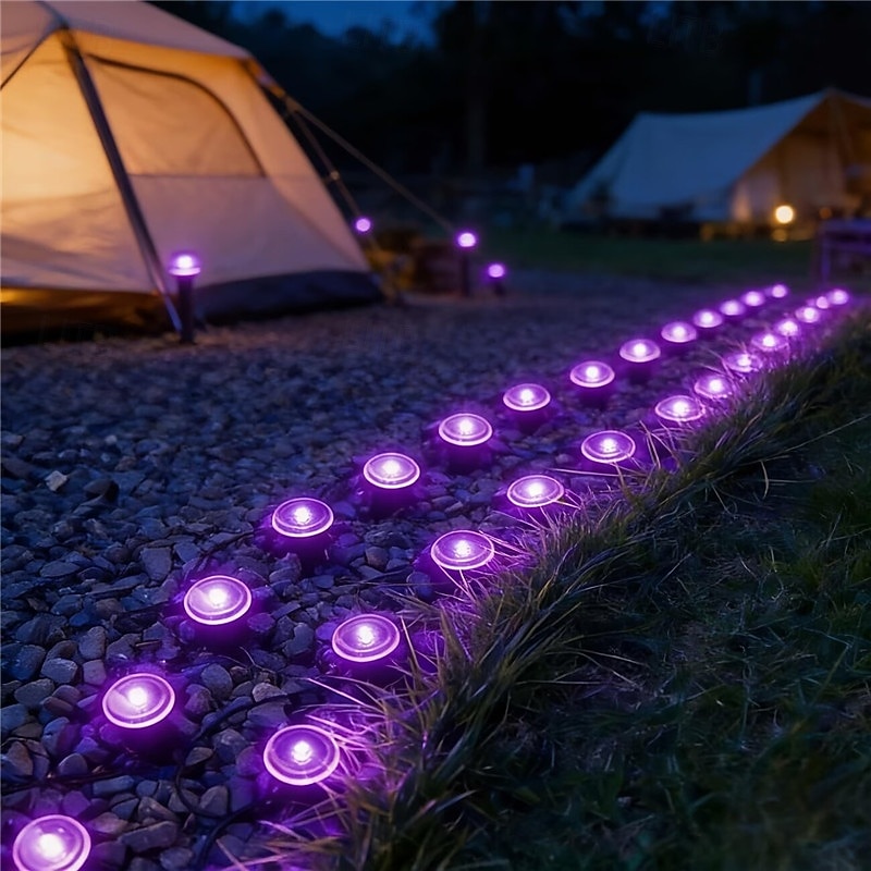 Solar-Powered Led Path Garden Lights  Purple Fairy Lights 30LED IP44 Waterproof  And Durable Recessed Outdoor Garden Lights Suitable For Decorative Lighting Of Walkways Lawns, Camping Parties 2026 - $34.99 –P6
