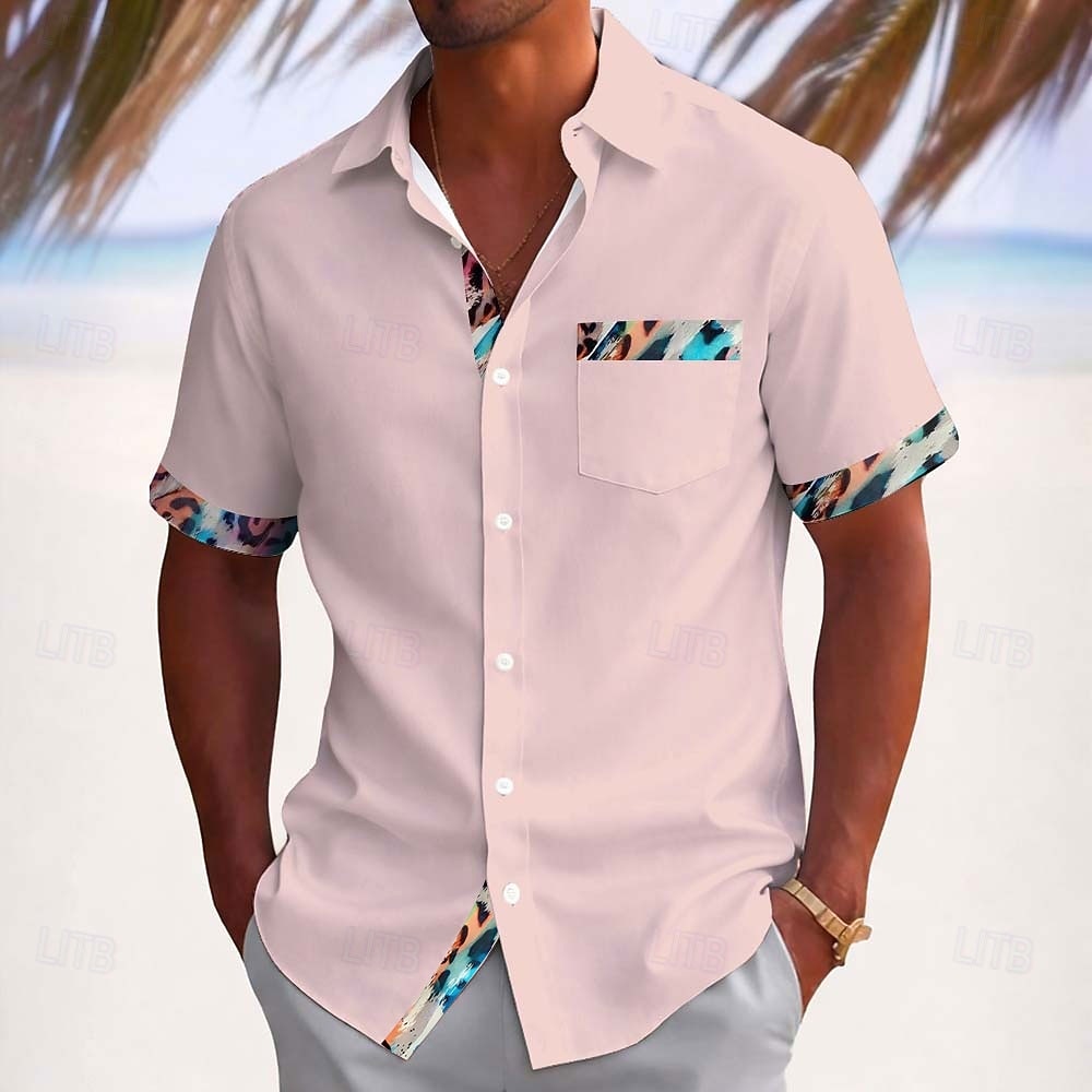 Per uomo Colorato Motivo Geometrico Camicia Camicia Estiva Camicia con Bottoni Manica Corta Moda Casual All'aperto Vacanza Abbigliamento Quotidiano Estate Primavera Collo ripiegato Stampa 3D camicie del 2026 a $25.99 –P2