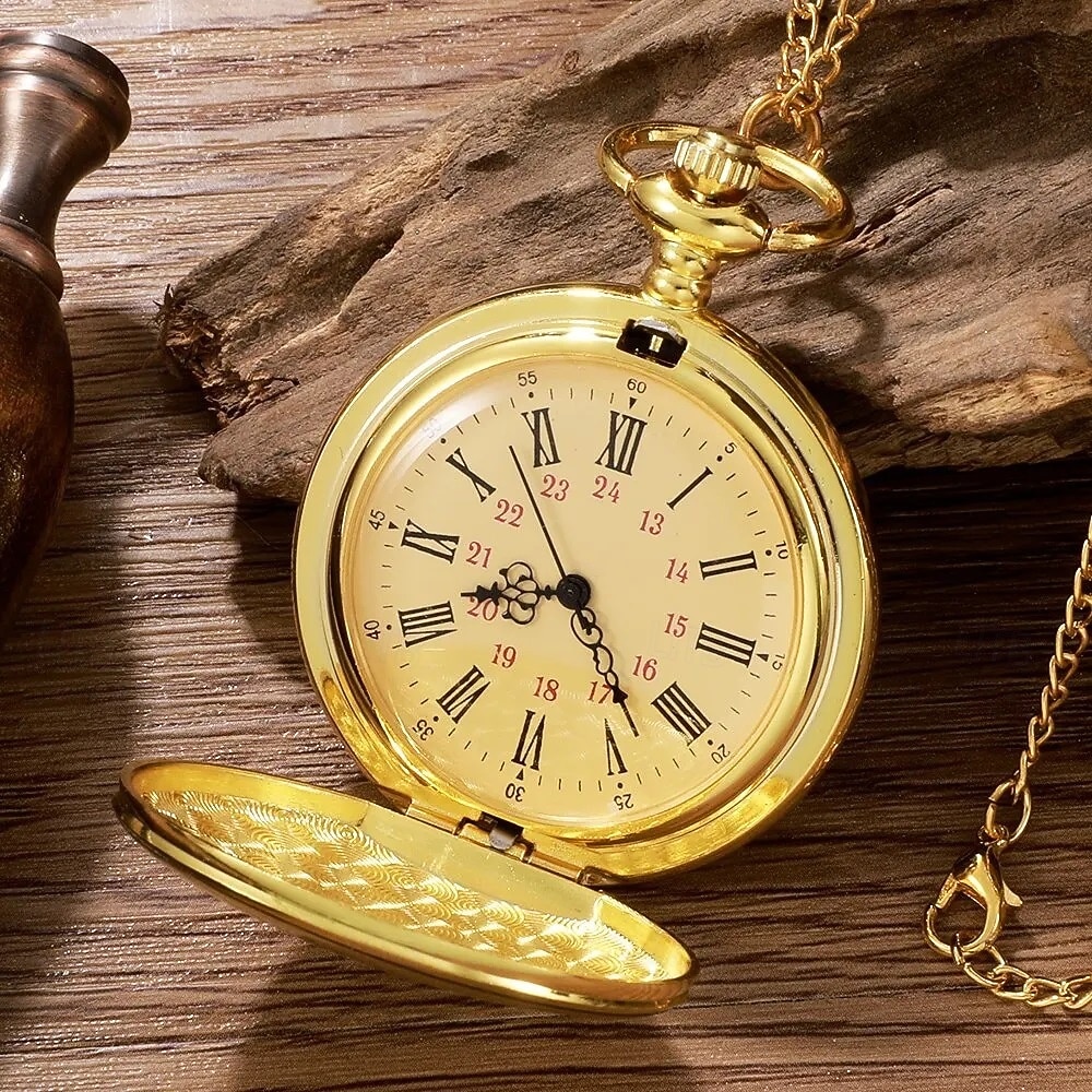 Montre de poche gravée pour fils, je t'aime, cadeaux d'une maman ou d'un papa, cadeau d'anniversaire ou de Noël, montres à gousset avec chaîne de 2026 ? $16.99 –P1