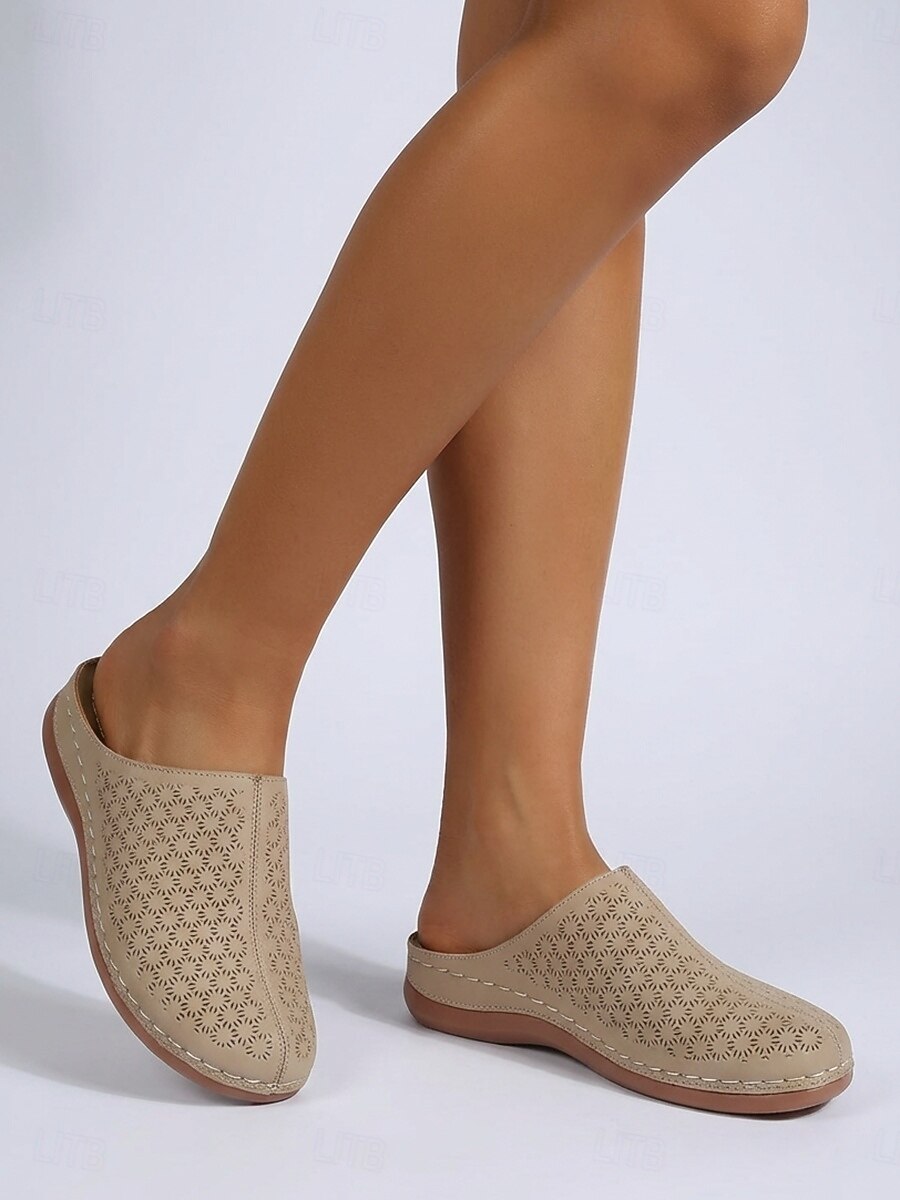 Women's Beige Slip-On Perforated Loafers – Comfortable Summer Shoes for Casual, Travel and Everyday Wear 2026 - $19.99 –P2