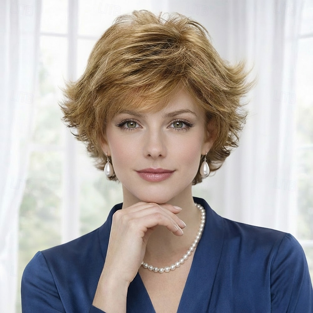 Peruca curta e elegante prateada para mulheres - estilo pixie despenteado com volume natural de 2026 por $32.99 –P6